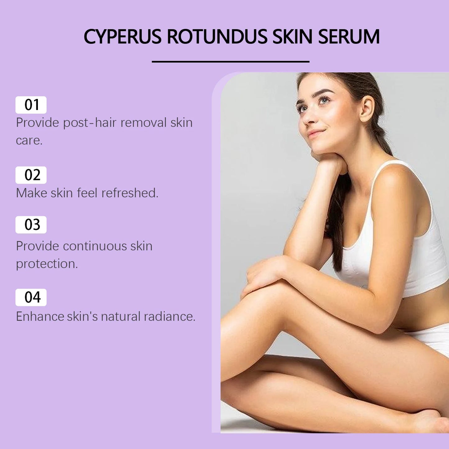 OceAura Cyperus Rotundus Skin Serum Soft Hair Inhibitor Anti Hair Growth Smooth Skin Moisturizing Body Care Cyperus Rotundus Oil